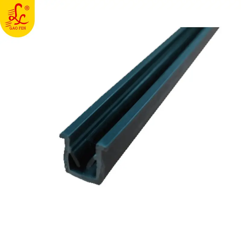 Black PVC 8mm U-shaped groove aluminum profile accessories for glass panel fittings insert