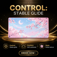 Tapis de souris de jeu Anime Cherry Blossom, tapis de bureau doux en micro-tissu, surface tissée antidérapante, design personnalisé