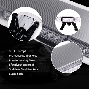 Barra de Luces Estroboscópicas <span class=keywords><strong>CIGO</strong></span> LED-740-10, 102 LED, 1.2M de Largo, Nueva, Soporte de Aleación de Aluminio, Luz de Advertencia Roja y Blanca Intermitente, DC12-24V - Product Image 4