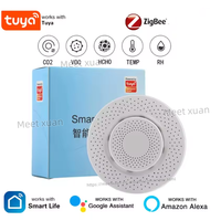 Moniteur de qualité de l'air Tuya 5 en 1, détecteur de formaldéhyde, COV, CO2, température et humidité, capteur intelligent pour la maison
