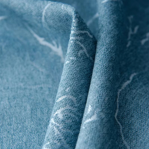 Nhà Máy Bán Buôn Màu Xanh Màn Jacquard Rèm Cửa Cho Phòng Khách Polyester Bắc Âu Hiện Đại Rắn Màu Rèm Vải - Product Image 5