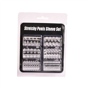 Venta caliente de plástico cristal condón pene manga 6 piezas dedo <span class=keywords><strong>condones</strong></span> Anillo para el pene conjunto - Product Image 3