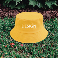 Casquette Bob Personnalisée avec Logo Brodé, Couleur Unie, Style Pêcheur, pour Adulte, Idéale Plage, Décontracté, Extérieur, Fête, Voyage, Motif Carreaux