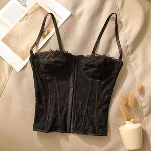 Corset moulant d'été 2025 pour <span class=keywords><strong>femme</strong></span>, style tunique, à bretelles fines, à anneaux métalliques, en polyester et dentelle, avec effet bustier, coupe ajustée, style Fishbone Sexy Sling Spice Girls - Product Image 6