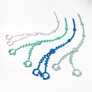 คลิปจุกนมหลอกซิลิโคนแบบปรับได้สายรัดของเล่นยืดหยุ่นได้สำหรับเด็กที่เคี้ยวได้สำหรับทุกเพศ0เมตร <span class=keywords><strong>STS</strong></span> จากโรงงาน - Product Image 1