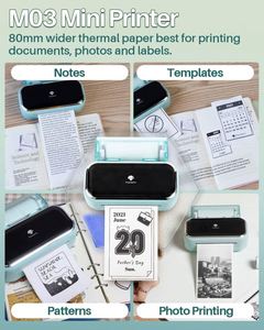 Nhiệt Sticker Maker phomemo M03 Mini ảnh máy <span class=keywords><strong>in</strong></span> xách tay màu xanh răng Pocket máy <span class=keywords><strong>in</strong></span> cho kế hoạch làm việc Memo ghi chú sổ lưu niệm - Product Image 6