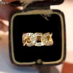 Anello di Lusso T0800 per Donna in Oro Massiccio 18K con Diamanti Taglio Baguette Colore G Naturale per Uso Quotidiano - Product Image 2