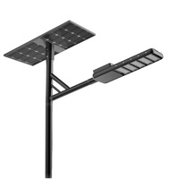 Lampadaire solaire 120W à cellules monocristallines, haute luminosité, étanche IP66, LED, angle de faisceau 140°, télécommande, en aluminium