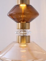 Lámpara de Araña de Vidrio Moderna y Sencilla para Bar, Tienda de Ropa, Restaurante, Sala de Estar, Dormitorio, Mesita de Noche