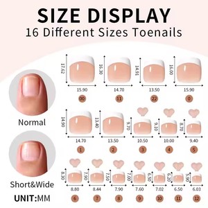 Aillsa Private Label Wholesale French White Tip Toenails Nude Pink Square Hecho a mano French <span class=keywords><strong>Gel</strong></span> Press on Toe Nails <span class=keywords><strong>Tips</strong></span> <span class=keywords><strong>para</strong></span> <span class=keywords><strong>pies</strong></span> - Product Image 5