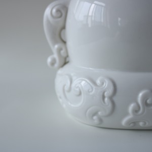 Urna de Cerâmica Branca Esmaltada Estilo Clássico para Cinzas, Tampa Selada, Urna Funerária Memorial para Cinzas Humanas Adultas - Product Image 6