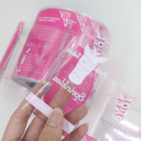 Étiquette autocollante transparente personnalisée en PET pour bouteilles d'eau et enveloppes