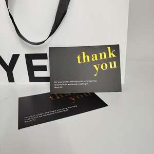Tarjetas de Agradecimiento Personalizadas de 4x6 Pulgadas para Joyería, Ropa y Boutiques, Color Negro, Venta al Por Mayor de Fábrica para Pequeñas Empresas - Product Image 2