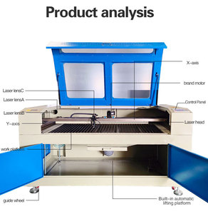 Machine de gravure laser CO2 Ruida YH1409C 150W à refroidissement par eau, nouvelle, prend en charge le bois, le cuir, le MDF, le papier, le verre, le caoutchouc, le contreplaqué, DXF/AI/LAS - Product Image 1