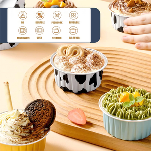 Disposable Aluminum <b>Foil</b> Baking Cake Cups with Lid Custom Wholesale PET Food <b>Containers</b> and Cookie Pans - Product Image 3