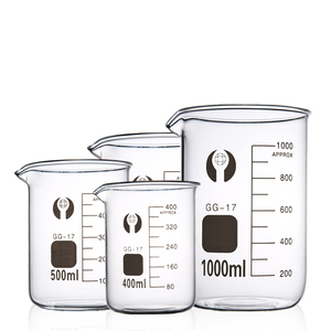 Béchers <span class=keywords><strong>de</strong></span> mesure en verre borosilicate 3.3 à paroi épaisse <span class=keywords><strong>et</strong></span> à large ouverture avec échelle graduée claire pour laboratoire <span class=keywords><strong>de</strong></span> <span class=keywords><strong>chimie</strong></span> – Fournisseur personnalisé - Product Image 1