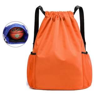 Customized Logo Large Capacity Gym Drawstring Backpack Sports Backpack with Promotional Features