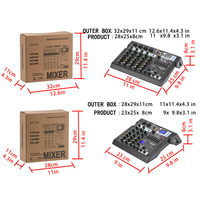 EIF AF-TD6 mélangeur de son EQ 6 canaux 7 bandes 99 effets DSP Bluetooth USB Play Record Console de mixage pour DJ Studio karaoké