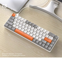 Gratis Wolf T8 Mechanisch Toetsenbord voor Tablet Computer Game Toetsenbord 68 Toetsen Aangepast RGB Mechanisch Toetsenbord