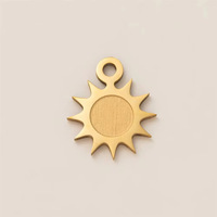 Pendentif vintage YIMEILI en acier inoxydable plaqué PVD or 18 carats, motif étoile, lune, soleil, hexagramme, breloque DIY, résistant à l'eau et inaltérable