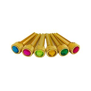 Accessoire de guitare Tuning Peg Net Flower Pur Copper Tuning Peg Folk Guitar String Cone String Post Guitar Under-stringing Pin - Product Image 1