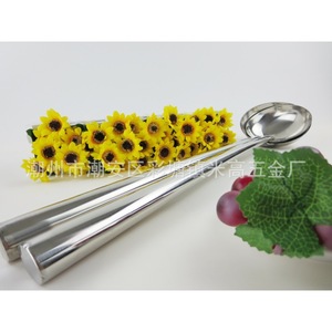 Cuchara de chef de acero inoxidable con mango de madera, cuchara para sopa de 8, 10 y 12 onzas, utensilio de cocina para cocinar y servir - Product Image 2