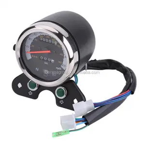 Top Qualité KMH MPH Universel <span class=keywords><strong>Moto</strong></span> Odomètre <span class=keywords><strong>Vintage</strong></span> Café Racer <span class=keywords><strong>Compteur</strong></span> <span class=keywords><strong>de</strong></span> <span class=keywords><strong>Vitesse</strong></span> pour GN125 CG125 JH70 C90 - Product Image 2