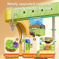 Jouets de construction de train à voie ferrée magnétique électronique éducatif DIY personnalisé, train à grande vitesse, blocs de construction pour enfants, cadeaux