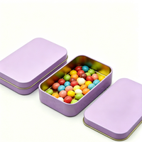 Boîtes en métal personnalisées pour le stockage, petites boîtes en métal pour cadeaux, contenants en métal de qualité alimentaire pour pilules et capsules avec couvercles