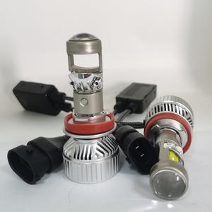 Lente de faro LED mini bi-proyector <span class=keywords><strong>MT9</strong></span> de 3 lentes súper brillante RHD LHD H4 H7 H11 9005 9006 80W, lente de bombillas láser para faros de coche - Product Image 2