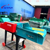 Hacheuse d'ensilage électrique portable multifonctionnelle, coupe-fourrage robuste, fonctionnement multi-tension pour le traitement des aliments du bétail