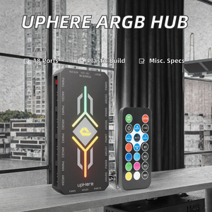 UpHere 9 ports <span class=keywords><strong>ARGB</strong></span> boîtier ventilateur <span class=keywords><strong>Hub</strong></span> contrôleur 5V 3Pin adressable <span class=keywords><strong>PWM</strong></span> pour carte mère de bureau Sync <span class=keywords><strong>ARGB</strong></span> pour alimentation pour 3Pin 4Pin - Product Image 3