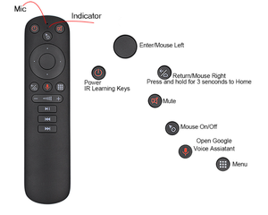Akıllı 2.4G kablosuz ses girişi çok fonksiyonlu ABS malzeme hava fare mini klavye kablosuz - Product Image 2
