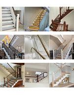 Escalier à main courante rotative en bois massif, sur mesure, pour intérieur, duplex, extérieur, loft, villa, avec installation à domicile