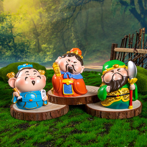 Five Gods of Wealth Resin Figurines Cute Mini <b>Ornaments</b> For Home Decoration And <b>Car</b> Accessories - Product Image 4