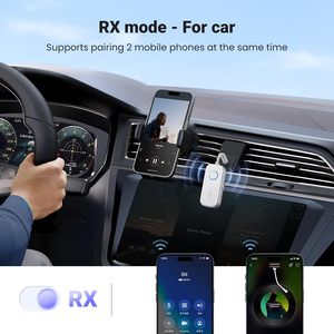 UGREEN Airplane Bluetooth 5,4 Transmisor Receptor para 2 auriculares, Airplane Travel Essentials 2-en-1 Adaptador inalámbrico Bluetooth - Product Image 4