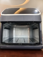 Friteuse à air numérique à écran tactile OEM 6L 1800W sans huile cuisson saine support antiadhésif minuterie contrôle de la température friteuse à air noire