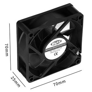 Ventilateur axial DC silencieux PWM à 4 fils 7025 mm 70 mm 70x70x25 avec <span class=keywords><strong>manchon</strong></span>/roulement à billes double, ventilation de refroidissement d'échappement OEM ODM - Product Image 1