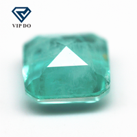 Pierres de fusion vertes turquoise à coupe carrée, 6x6-10x10mm, cristal synthétique, tourmaline, gemmes, patchwork