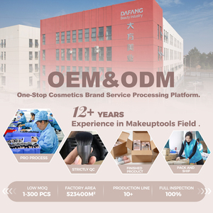 Brocha de Maquillaje de Fibra Sintética Azul y Rosa, Suave, en Forma de Arco, para Base de Maquillaje, Venta al Por Mayor, Personalizable, Herramienta de Belleza Cosmética - Product Image 5