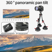 Support à ventouse triple en alliage d'aluminium YUANYUJINGMI avec rotule panoramique à 360° et bras articulé pour caméra d'action