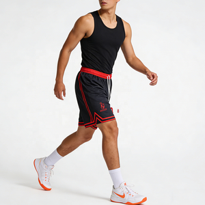 Shorts respirants décontractés de haute qualité en vente en gros Shorts d'été en maille de basket-ball imprimés personnalisés à séchage rapide pour hommes - Product Image 6