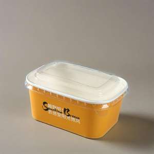 Conteneur rectangulaire écologique pour la préparation des repas, boîte à salade en papier kraft, boîte à emporter pour la restauration rapide - Product Image 6