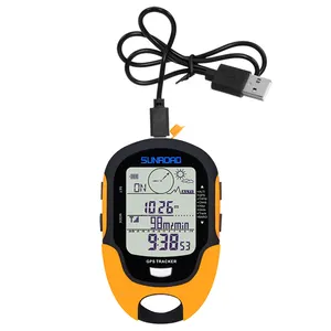 Pelacak navigasi GPS genggam, Altimeter Digital kompas Mini FR500 tahan air multifungsi LCD Digital Altimeter Barometer C