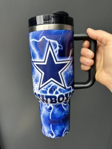 Vasos Térmicos de 40 oz con Diseño Completo de Equipos de Fútbol Americano, Botellas para Bebidas con Asa de Equipos de Fútbol Americano - Product Image 5