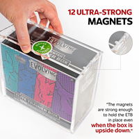 Boîte de rangement Premium ETB en acrylique pour cartes Elite Trainer Box, avec couvercle magnétique résistant à l'eau et aux UV