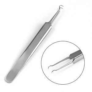 แหนบคิ้วปลายโค้งสแตนเลส เครื่องมือเสริมความงามที่ทนทาน - Product Image 3