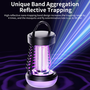 Zapper per Zanzare Bionico a Onde Luminose 360°, Delicato, Anti-Riflesso, Esclusivo, con Tecnologia Gathered Light Wave °   Rete Protettiva con Lampada Antizanzare e Luce da Campeggio - Product Image 3