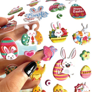 סיטונאים בועה מדבקות לאסטר לילדים 100 יח 'diy חמוד ארנבת חמוד מדבקות גיליון בתפזורת - Product Image 3