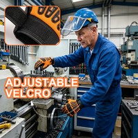 Guantes de Trabajo de Seguridad Mecánica con Protección Antideslizante, Diseño de Silicona con Patrón Impreso en la Palma, Poliéster+TPR Resistentes al Desgaste y a Impactos